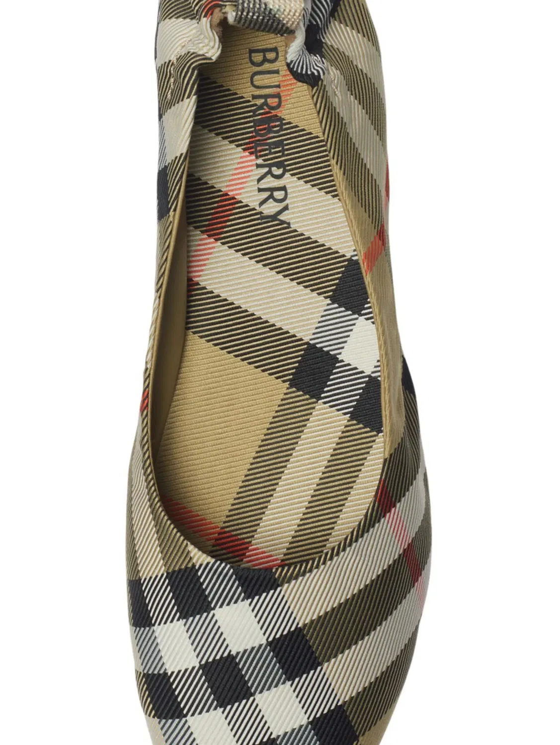 Балетки с винтажным рисунком Check Burberry, коричневый — фото 2