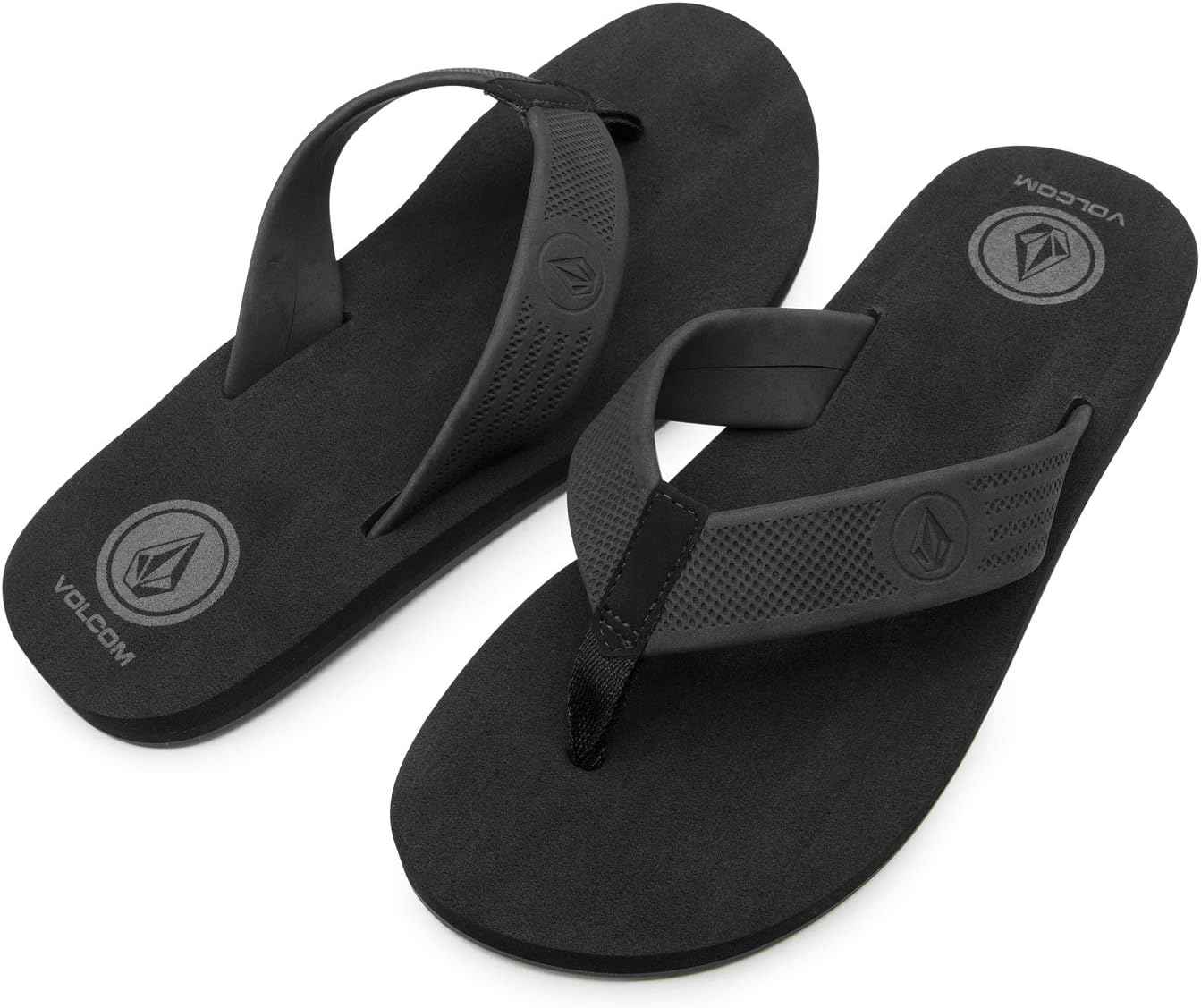 

Мужские сандалии Volcom Daycation на шлепанцах - мягкая удобная стелька из вспененной пены с мягкой отделкой, черный