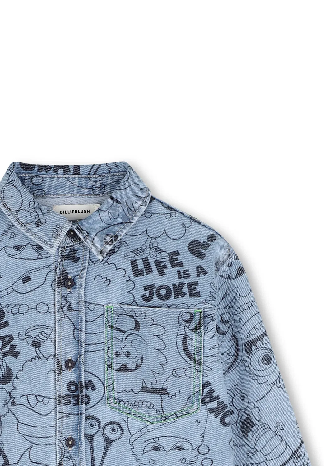 Chemise en denim - рубашка Billieblush, Double Stone Bleach — фото 4