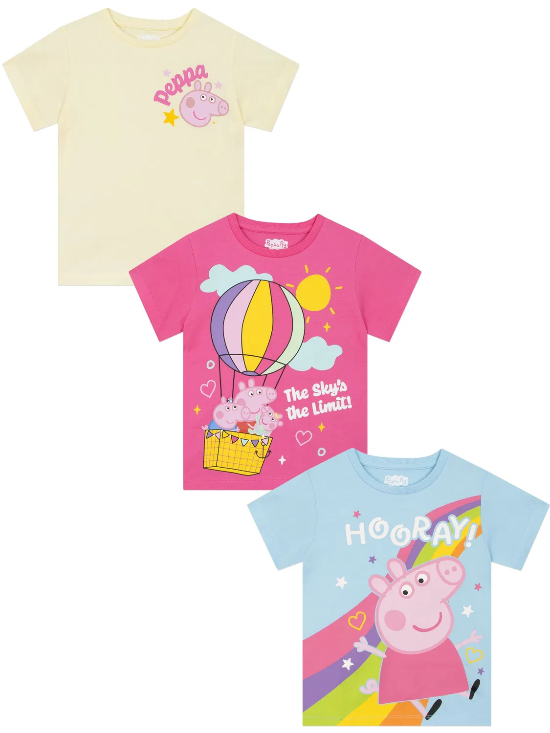 Футболки Peppa Pig 3 шт. Character, розовый