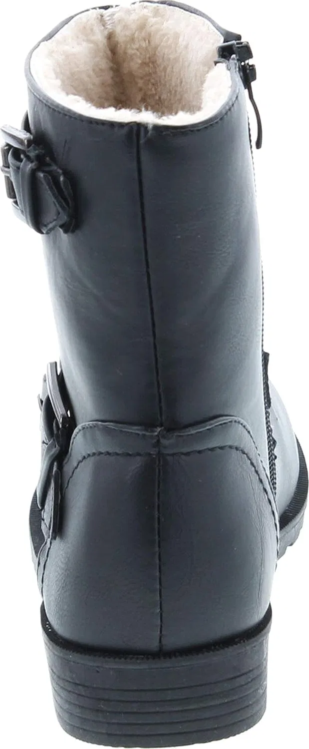 Детские ботинки для девочек с принтом Static Footwear, Black — фото 4