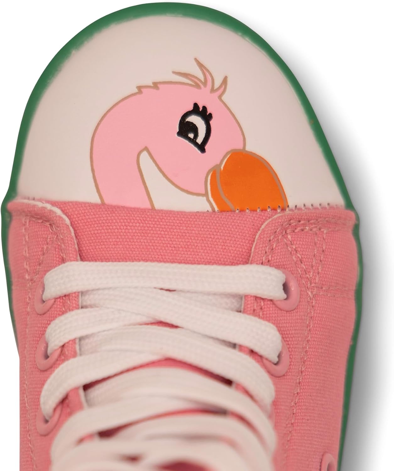 Детская обувь ZuZoo с животными, высокие кеды из ткани, Franny the Flamingo — фото 2