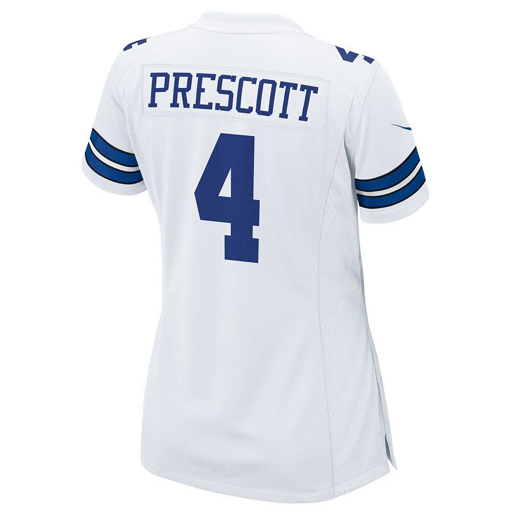 Женское белое джерси Nike Dak Prescott Dallas Cowboys Team Game, цвет Cow White — фото 4