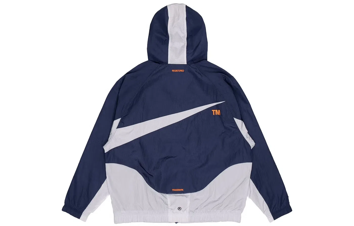 Куртка с капюшоном и крупным логотипом Nike, темно-синяя — фото 2