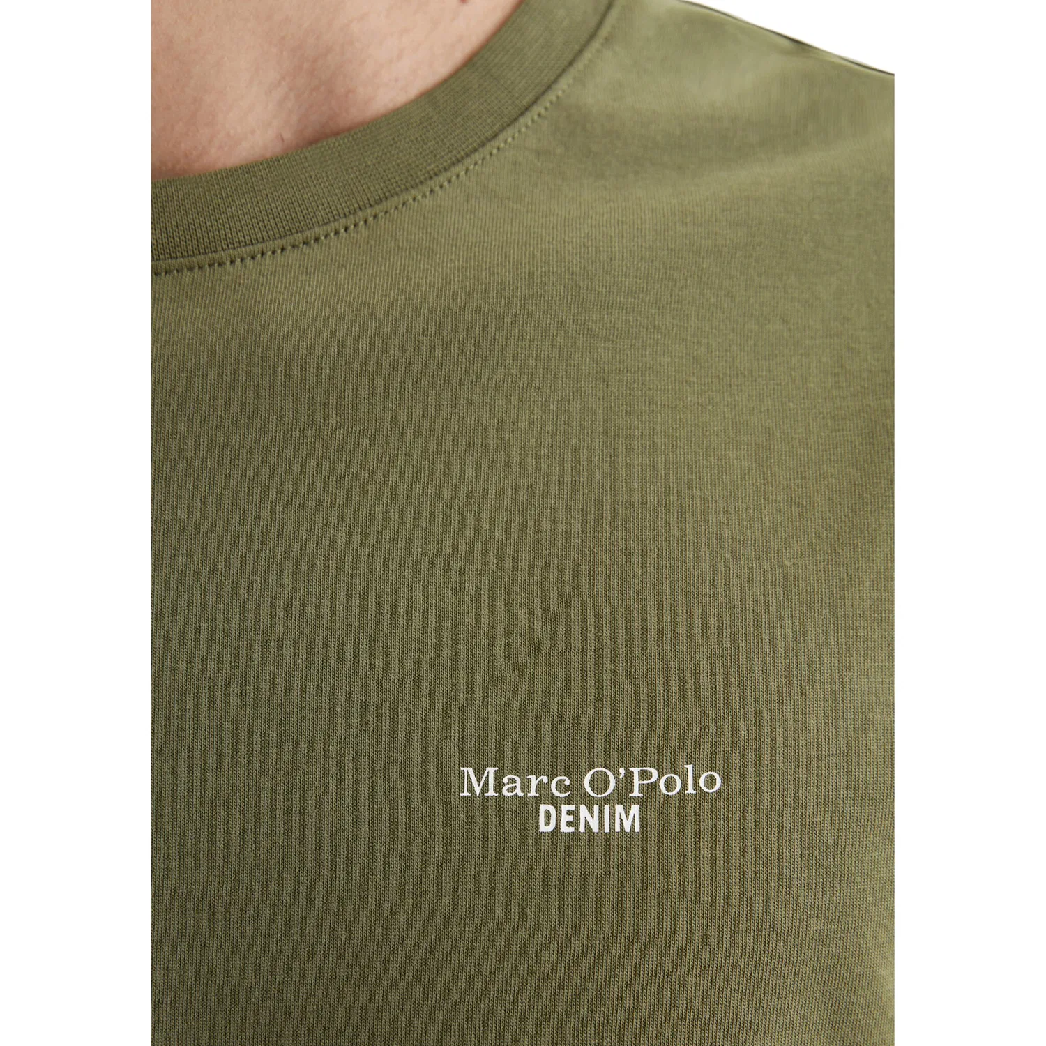 Детская хлопковая футболка с логотипом Marc O'Polo DENIM, Capulet Olive — фото 3