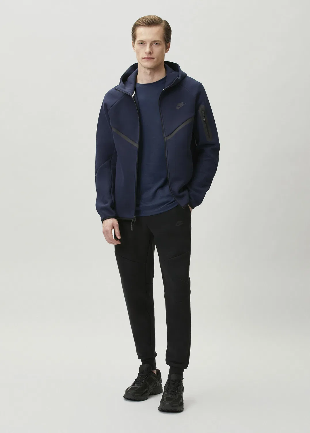 Свитшот Nike Tech Fleece Windrunner, синий — фото 2