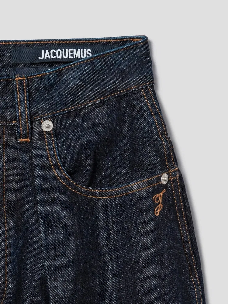 Джинсы широкие Ovalo JACQUEMUS, Dark Navy — фото 4