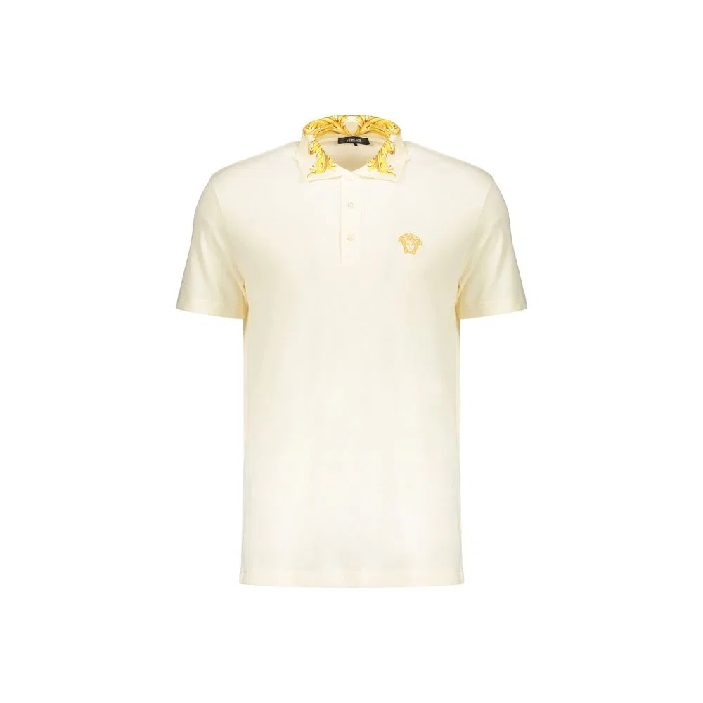 Мужское поло с патчем Medusa Multicolor Cotton Polo Shirt Versace, Multicolor