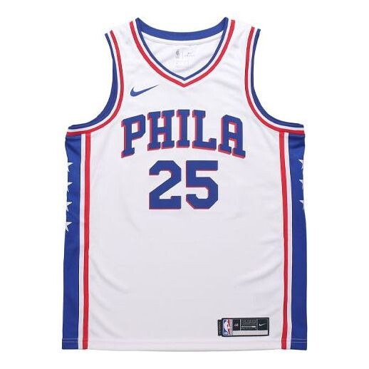 

Майки nba sports quick dry basketball жилет sw fan edition 2020 сезон philadelphia 76ers simmons 2 № 5 Nike, белый