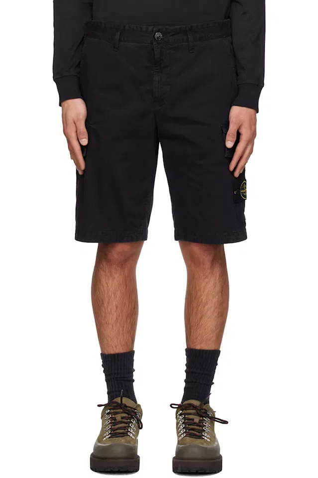 Черные шорты-карго l100018 Stone Island