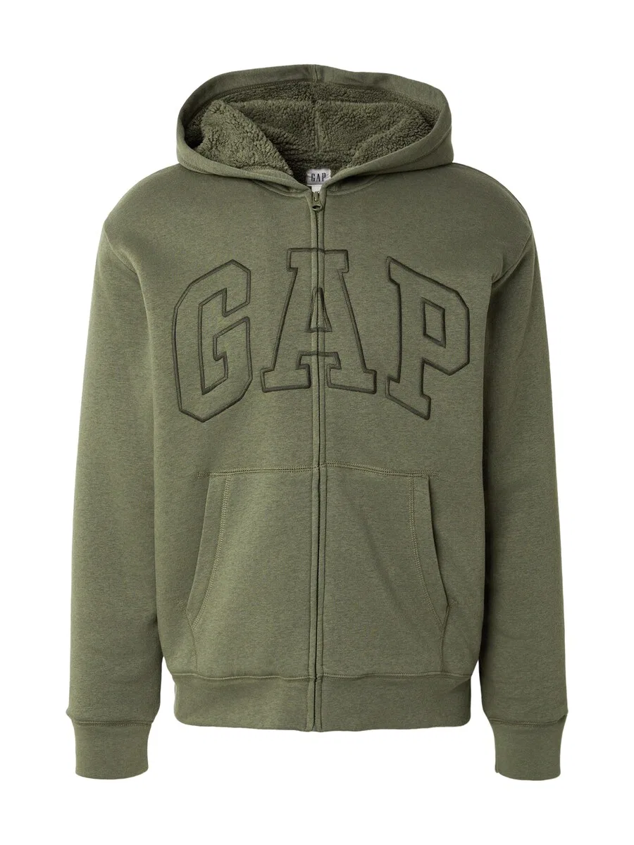 Худи на молнии GAP, оливкового цвета