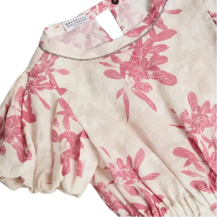 Детское платье для девочек Multicolor Kids' Brunello Cucinelli, Multicolor — фото 4