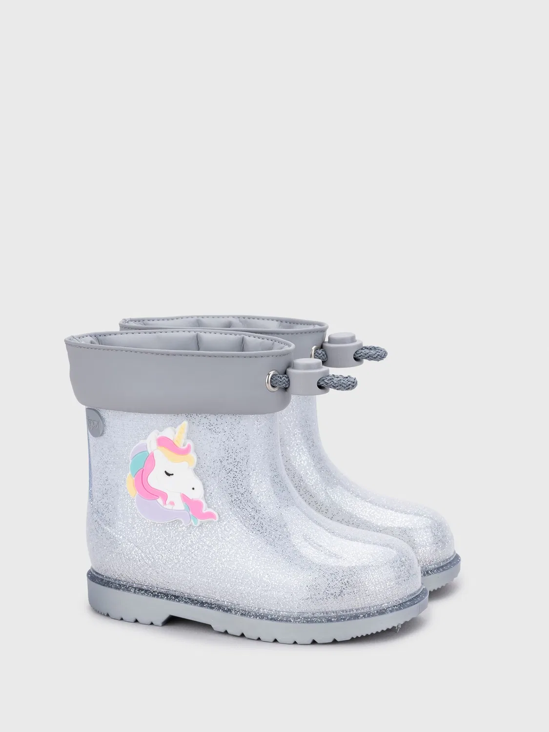 Резиновые сапоги Igor Silver Glitter Unicorn, серебристый