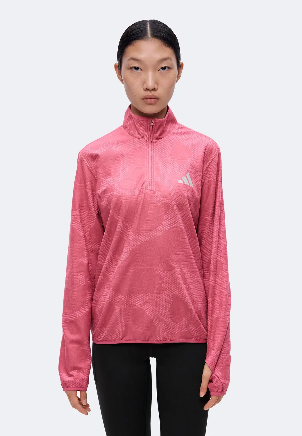 Adi365 half zw - топ с длинными рукавами Adidas Performance, Dual Magenta
