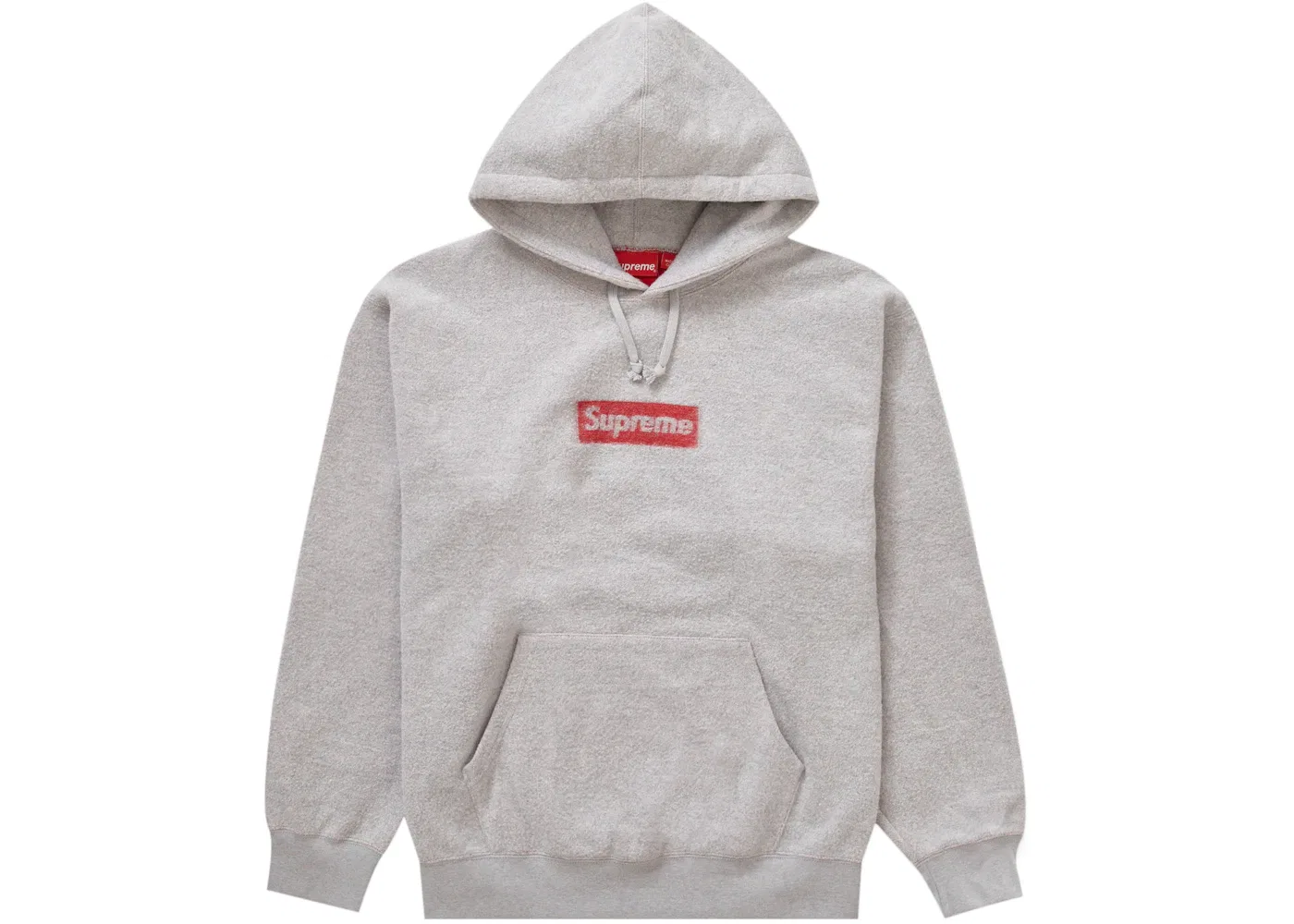 Мужская худи с принтом Supreme Inside Out Box Logo, Heather Grey