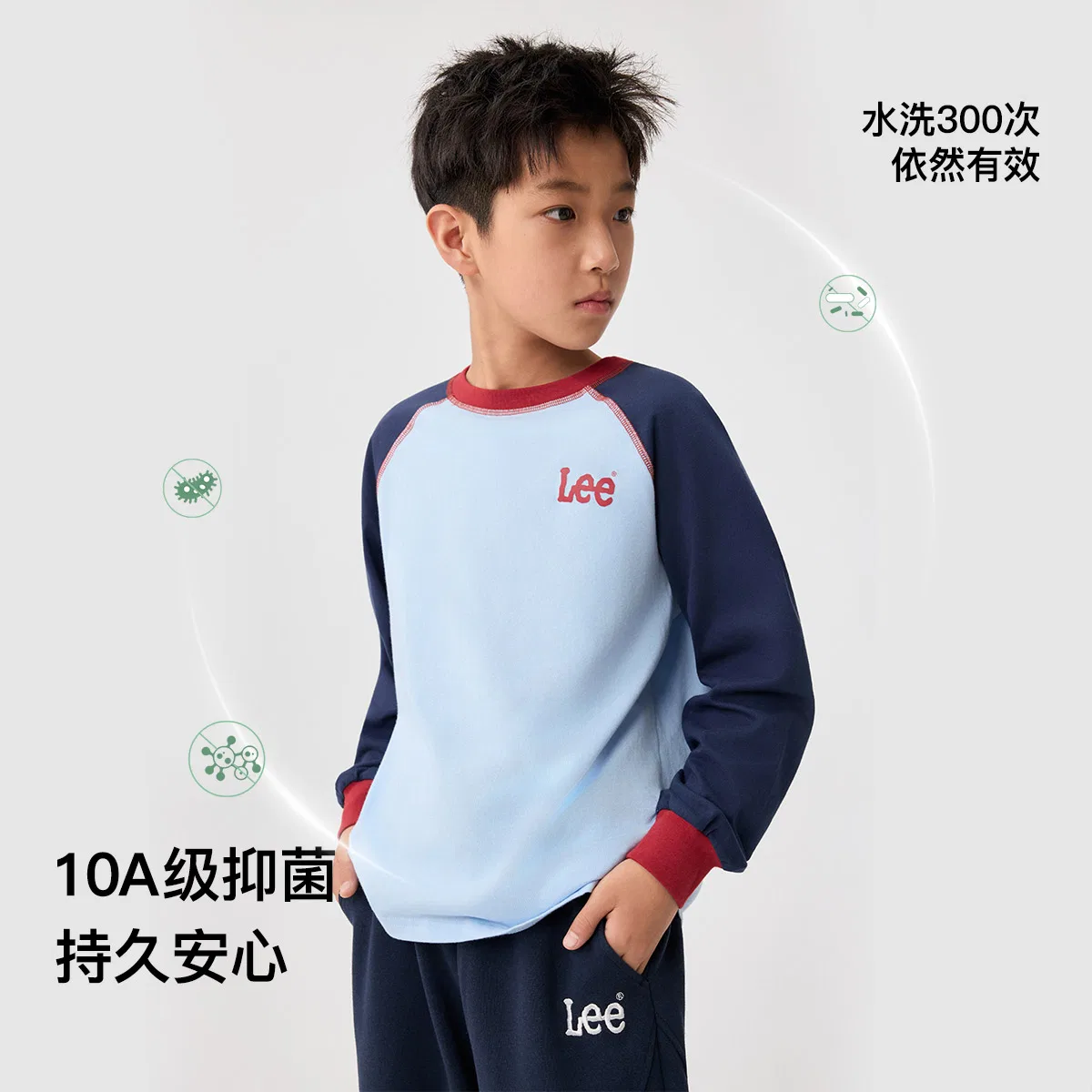 Детская футболка с круглым вырезом Lee, Blue — фото 4