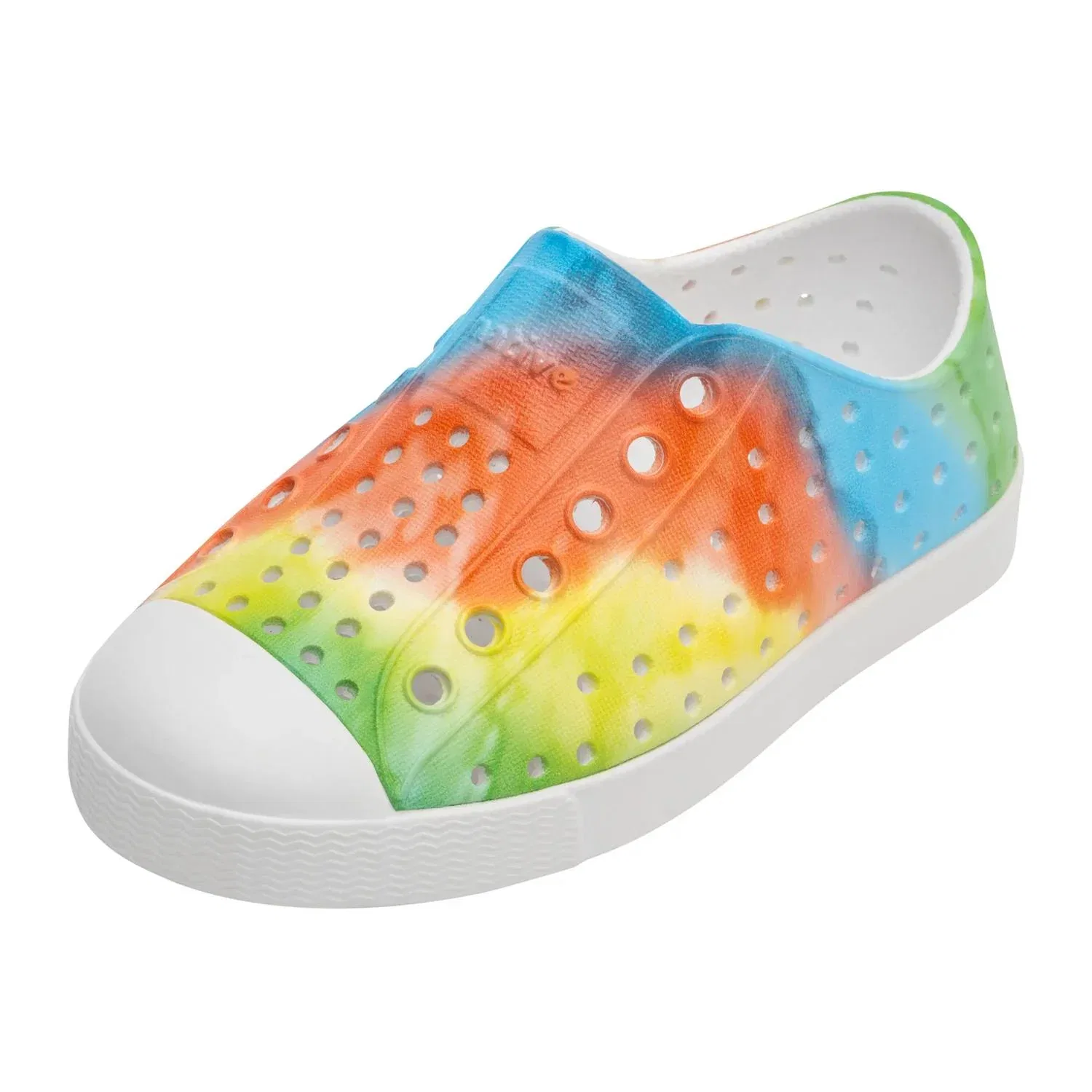 Детские тапочки-слипоны без шнуровки на круглой подошве Jefferson Sugarlite native, Rainbow Tie Dye