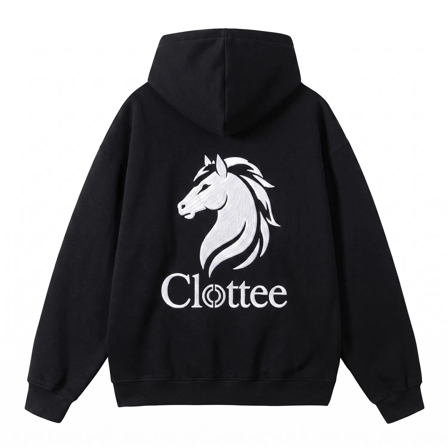 Детский худи с капюшоном средней посадки CLOT, Black With Gold Logo — фото 3
