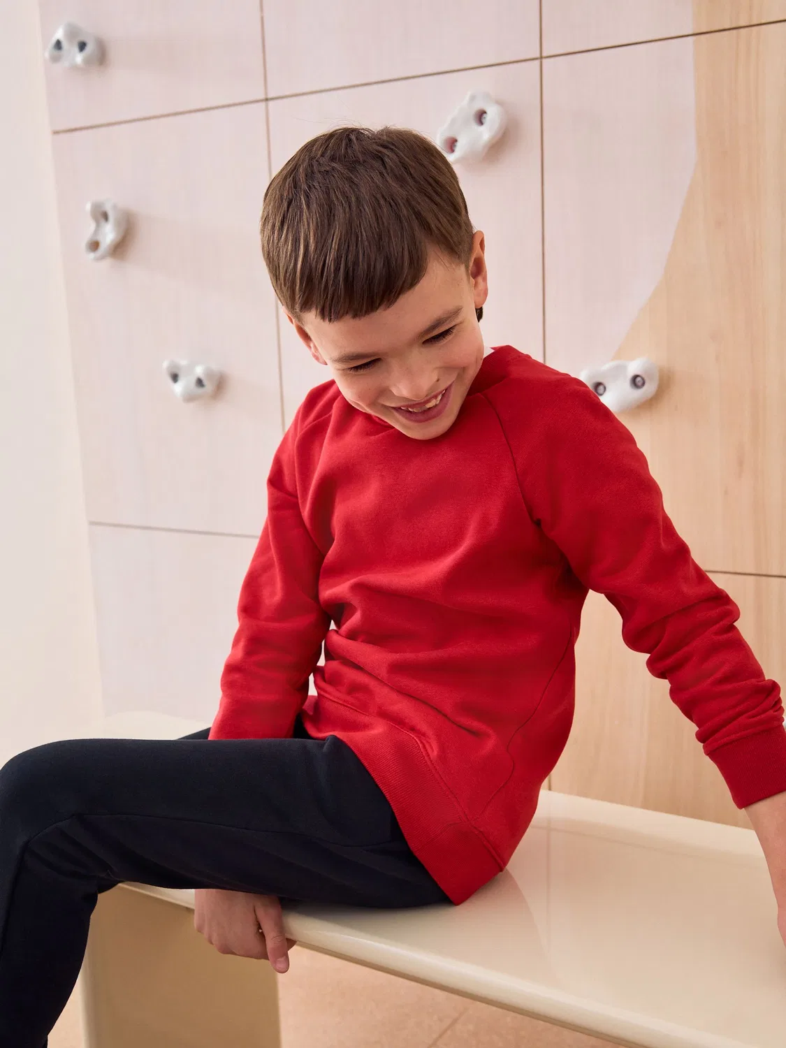 Свитер с круглым вырезом Red Crew Neck School Sweater Next, красный — фото 2