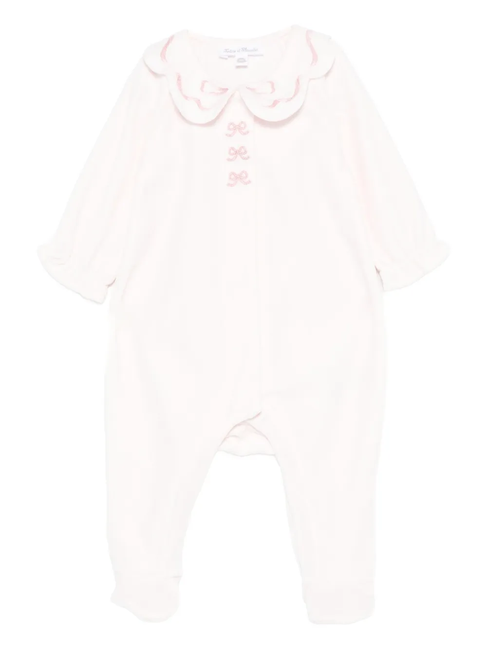 

Комбинезон с вышитым бантом Tartine Et Chocolat, розовый