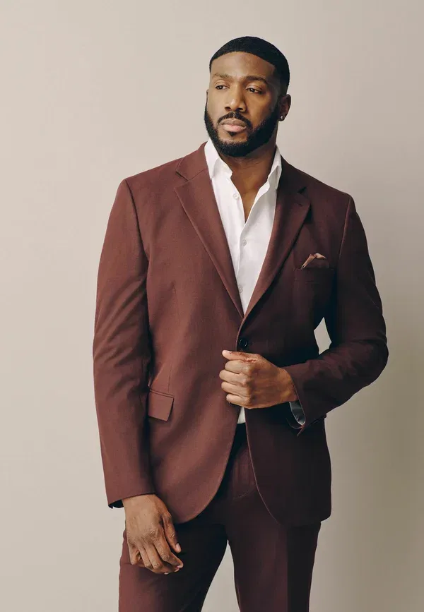 Пиджак с лацканным воротником Suit jacket Next, burgundy red, красный/бордовый