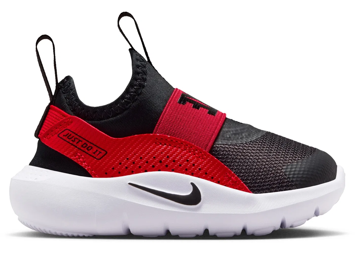 Детские кроссовки без шнурков Nike Flex Runner 4 Nike, University Red/White/Black