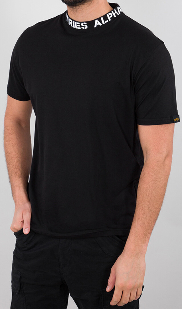 

Футболка Alpha Industries Neck Print, черная