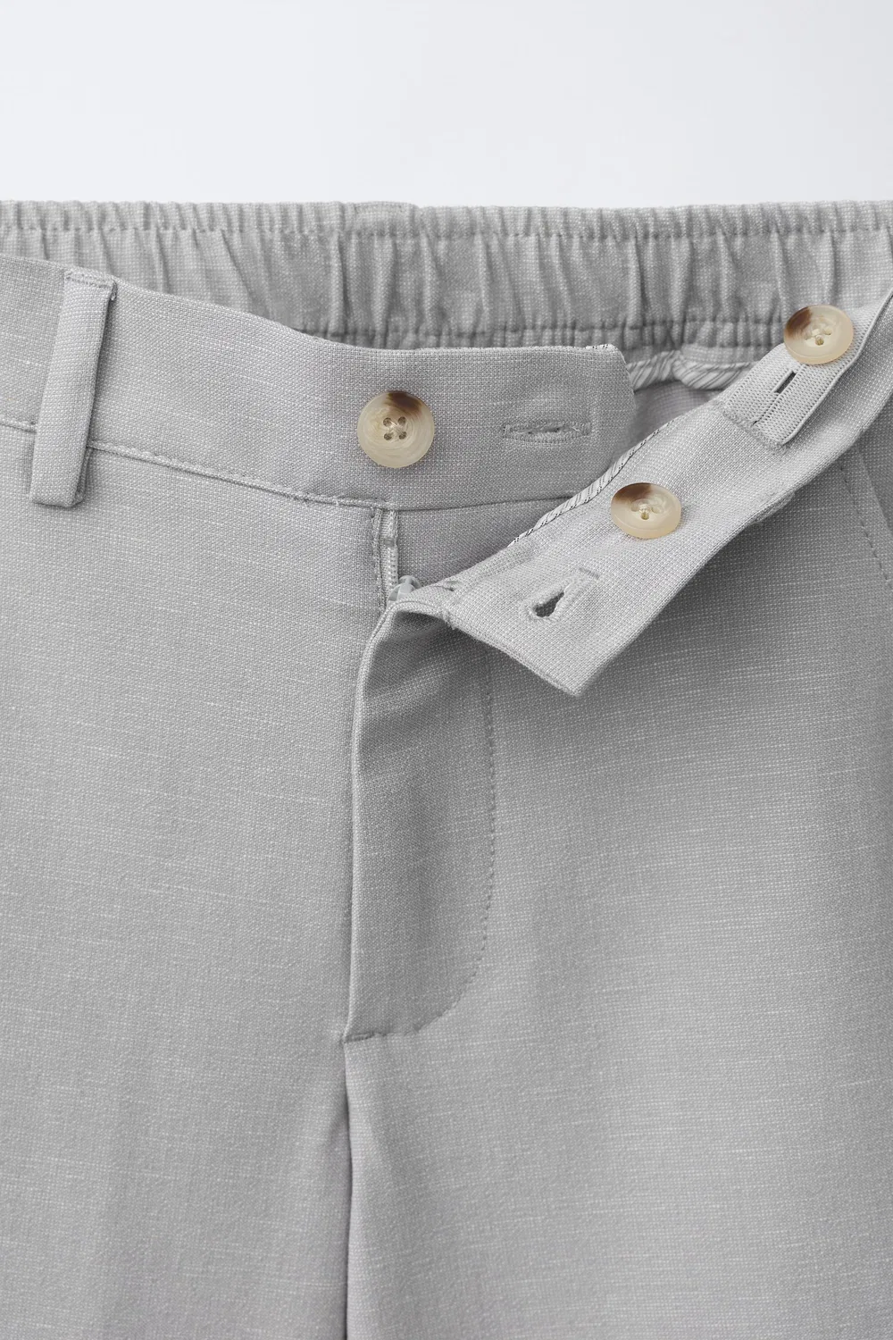 Свободные удобные брюки ZARA, Pearl grey — фото 3
