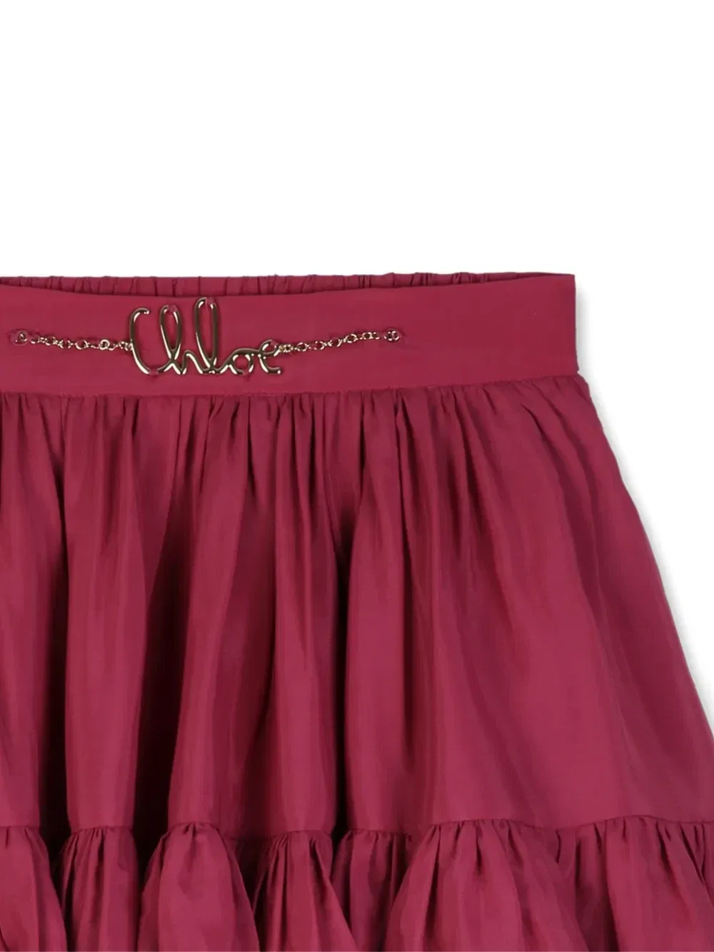 Ярусная юбка с оборками Chloé Kids, розовый — фото 3
