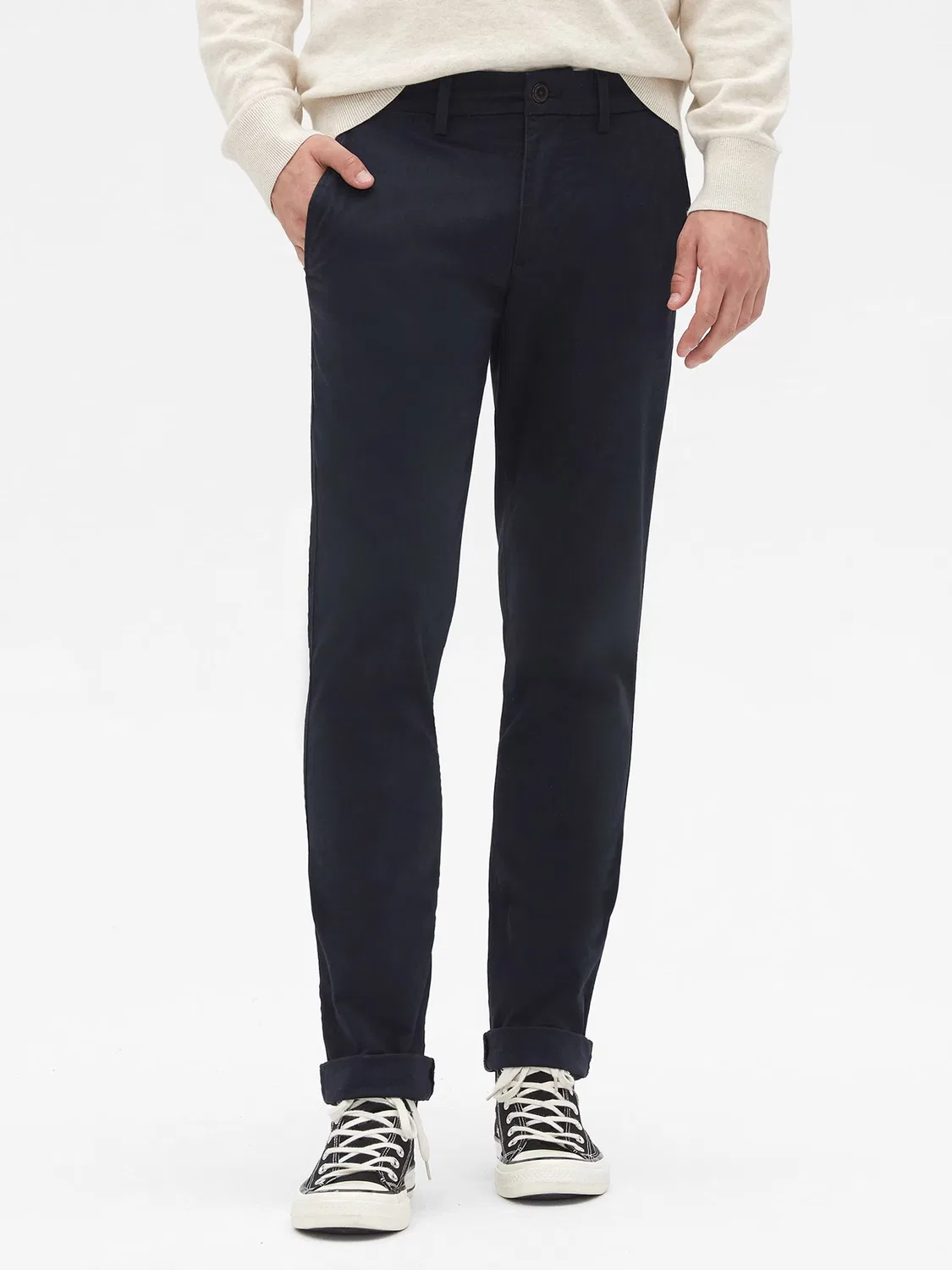 Брюки из твила с эластаном, Skinny Fit Gap, темно-синий