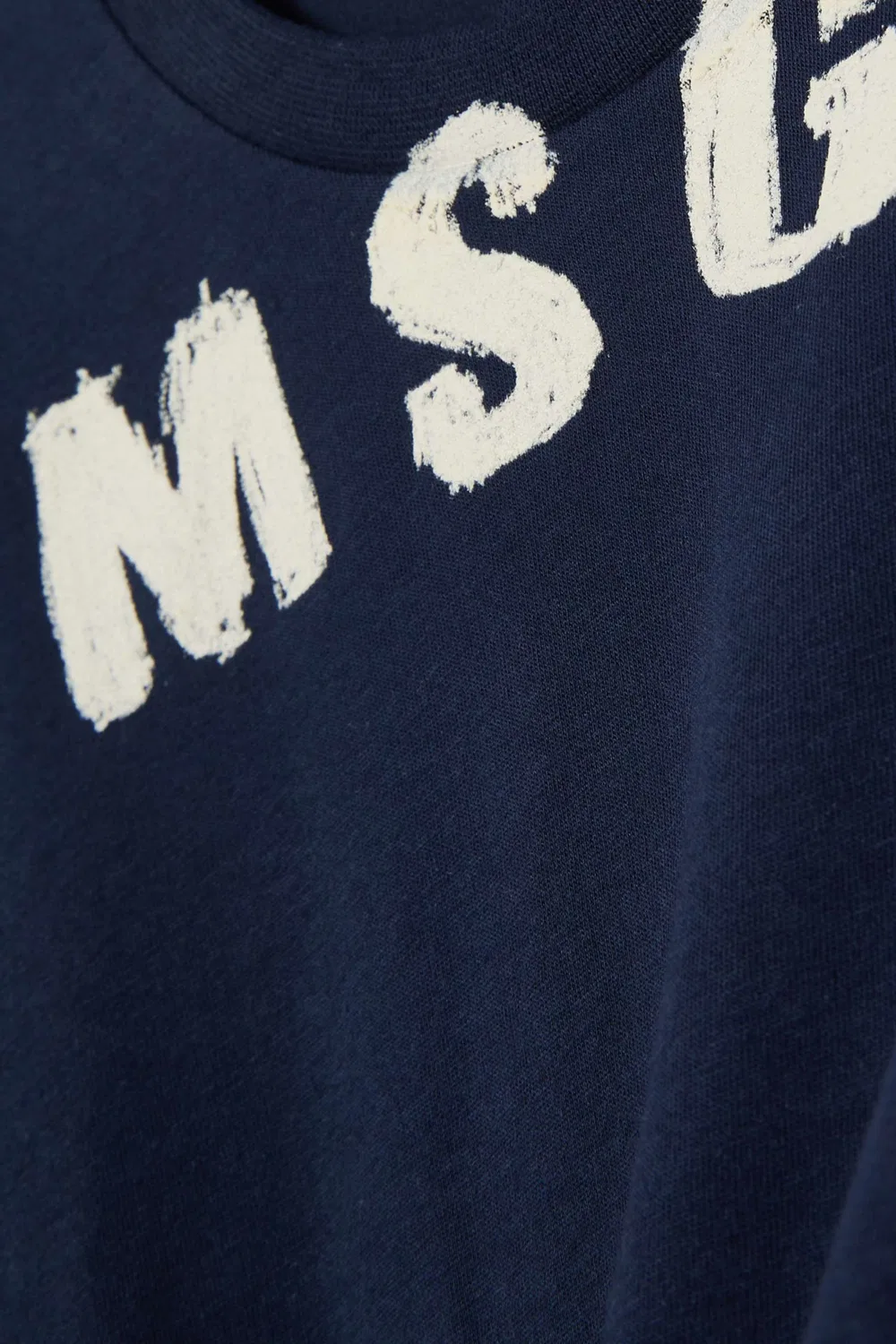 Футболка с логотипом хлопковая MSGM, синий — фото 2