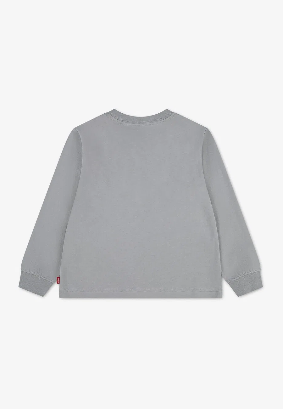 Детский топ Levi's Kids серого цвета — фото 2