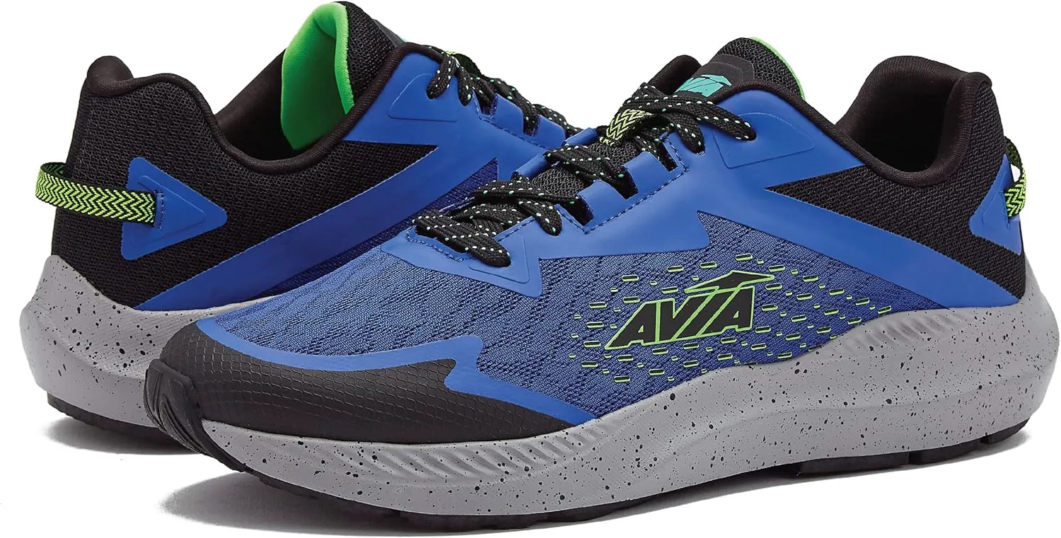 Мужские беговые кроссовки Avia Storm с легкой дышащей сеткой, синий/черный/светло-зеленый — фото 2