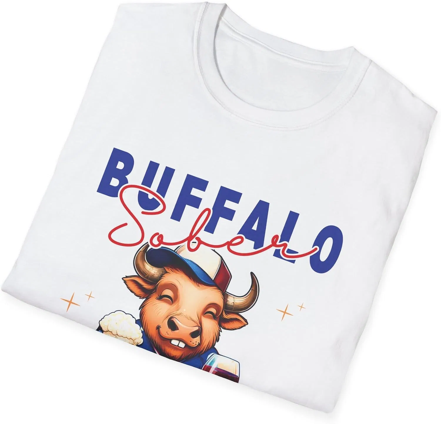 Мужская футболка с принтом Buffalo Sober Tee, белый — фото 3