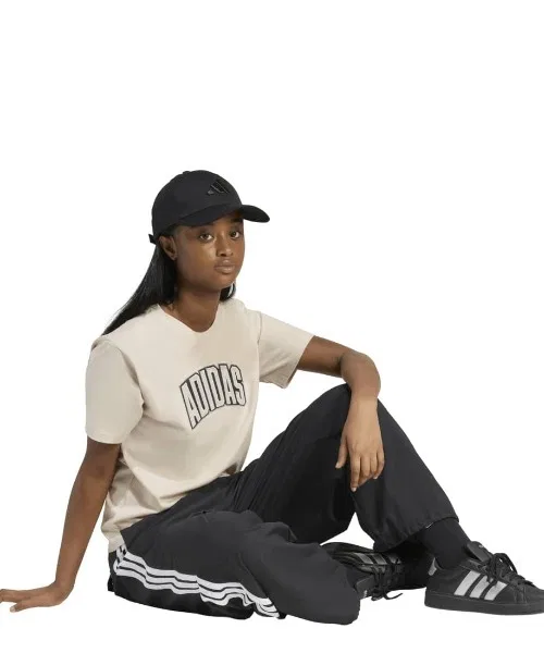Женская футболка с принтом Collegiate Graphic Adidas, Off White — фото 3