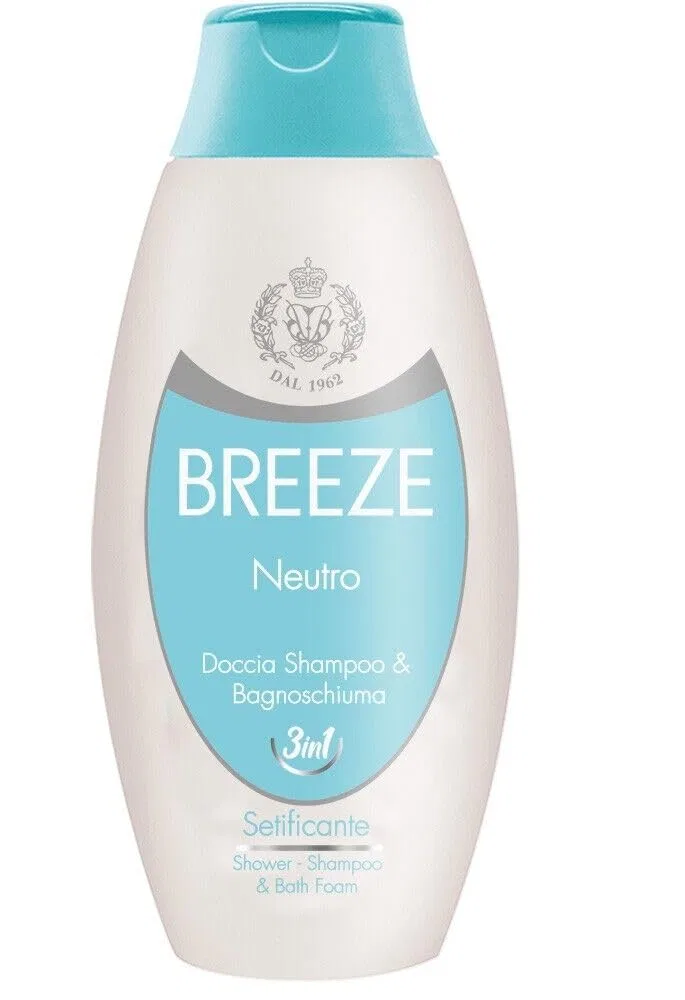 Гель для душа и шампунь 3-в-1 Breeze Neutral, 400 мл, набор 6 шт. + тальк 100 г, Felce Azzurra — фото 2