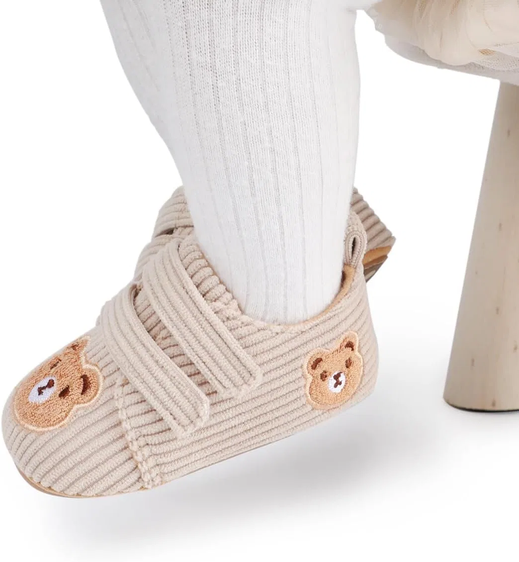 Детские кеды для мальчиков из вельвета с нескользящей подошвой Purepips, Beige — фото 2