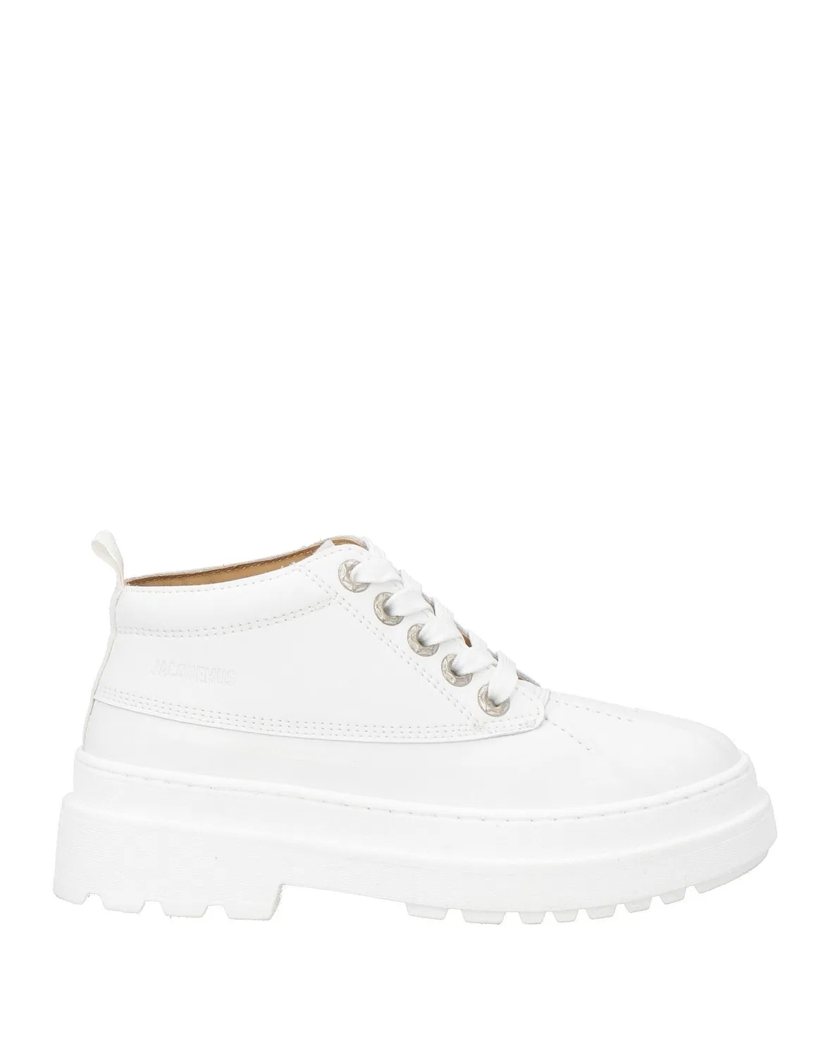 Ботинки на шнуровке кожаные Jacquemus, белый