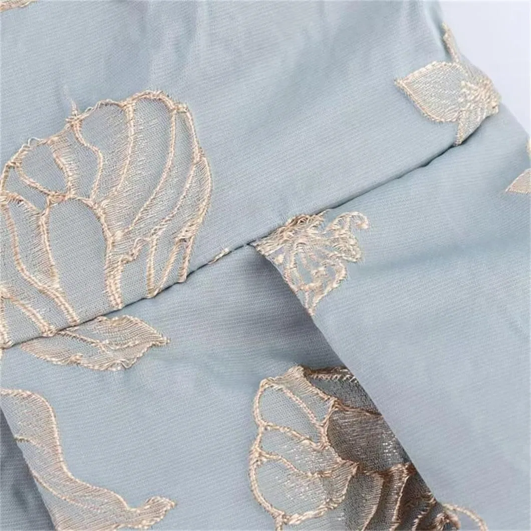 Женское мини-платье с цветочным жаккардом Generic, Pic Color — фото 4