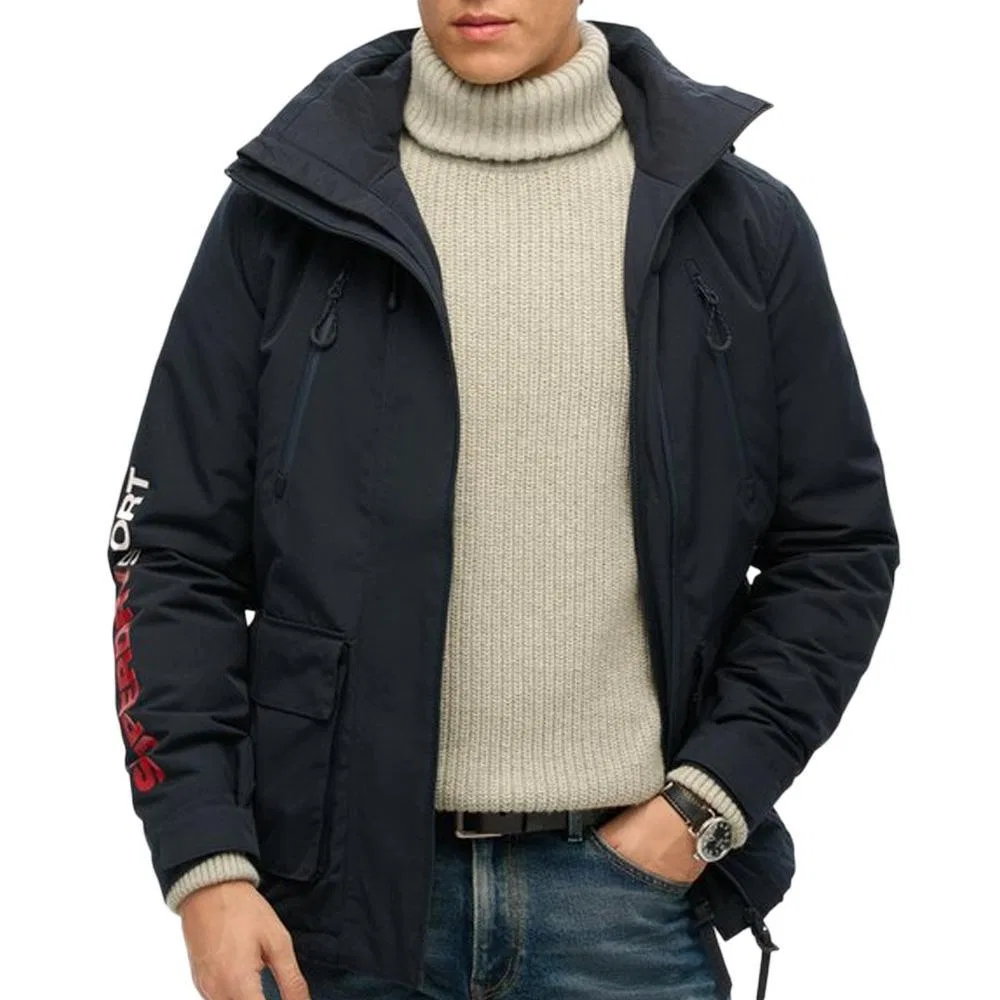 Мужской ветровка с капюшоном Superdry, Цвет Navyblau Dunkelgrun — фото 2