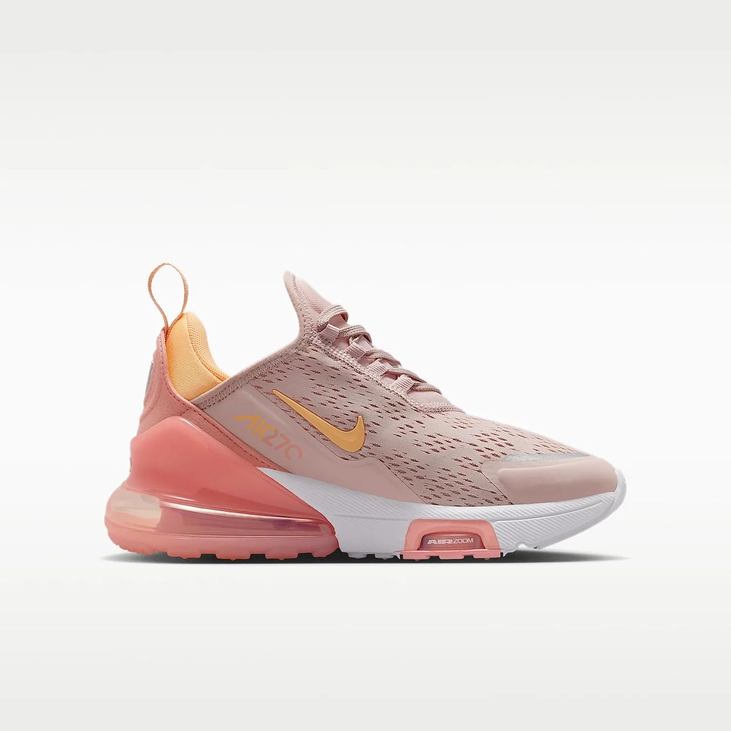 Детские кроссовки для мальчиков Air Max 270 Premium Nike, Silt Red/White/Washed Coral/Tangerine Tint — фото 3