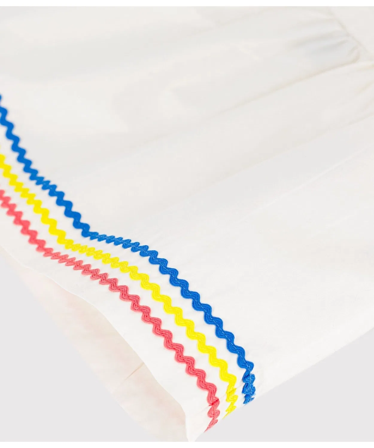 Детское платье без рукавов с воланами Popplin PETIT BATEAU, Off White — фото 4