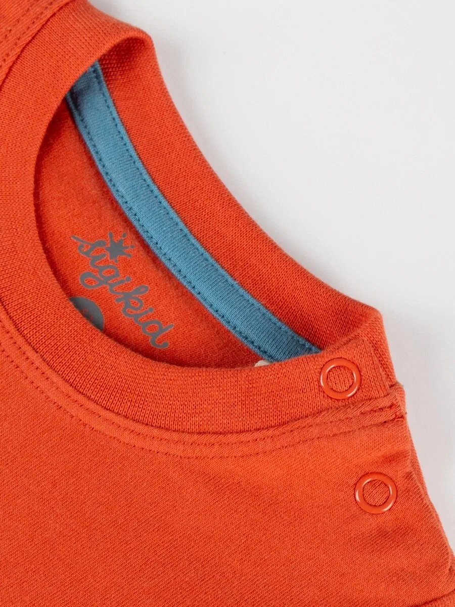 Футболка SIGIKID 'Langarmshirt' оранжевого цвета — фото 4