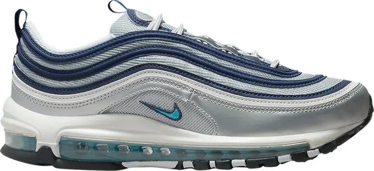 Кроссовки Nike Wmns Air Max 97 OG 'Metallic Silver Chlorine Blue', серебряный