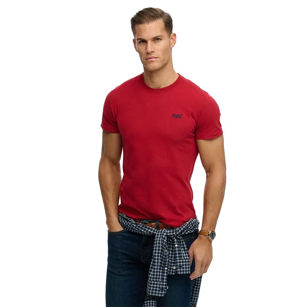 Мужская футболка с коротким рукавом Essential Logo Embroidered Superdry, Red