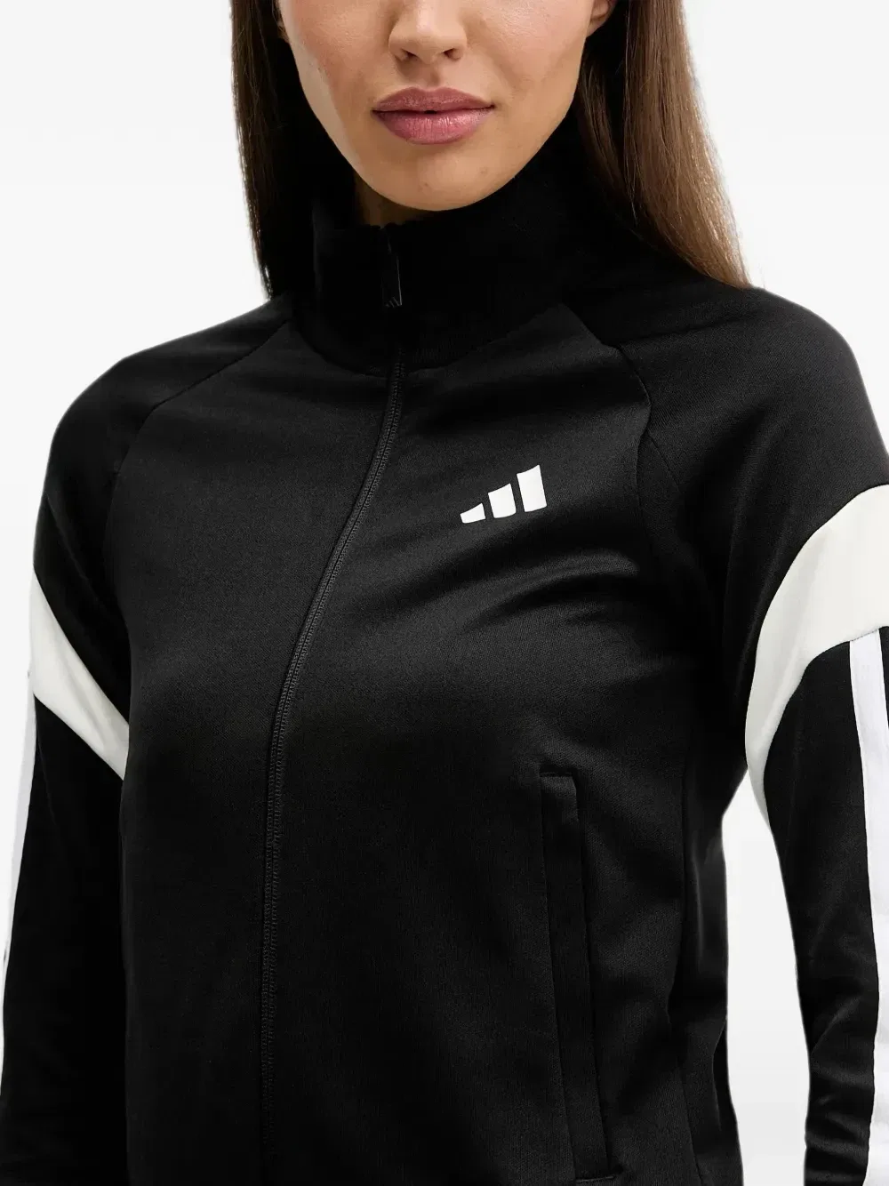 Полосатая толстовка с логотипом Adidas, черный — фото 4