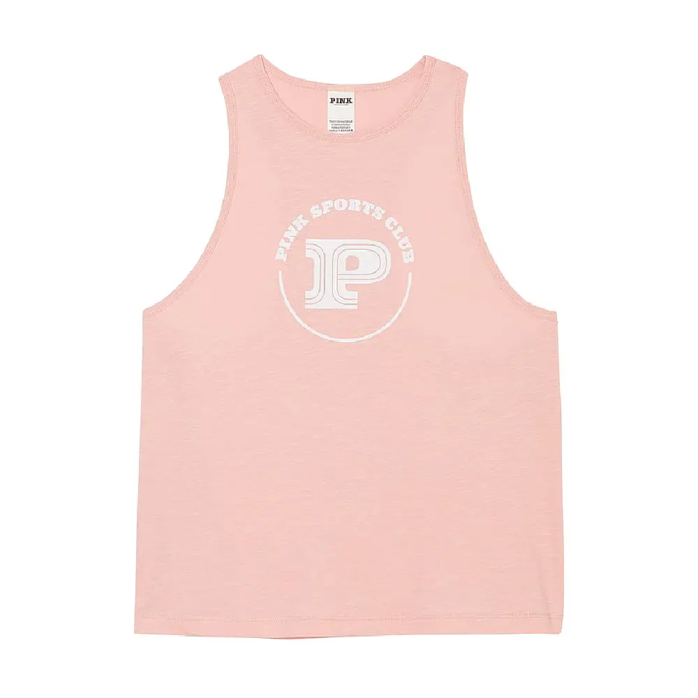 

Топ Victoria's Secret Pink Cotton Racerback Tank, светло-розовый