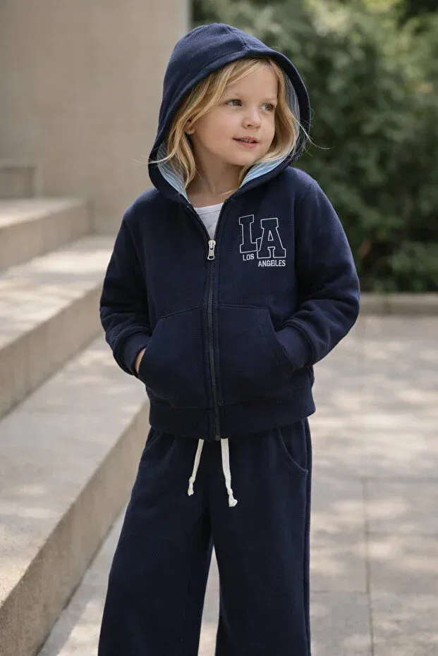 Детский спортивный костюм с капюшоном Babylory Kdis Store, Navy Blue