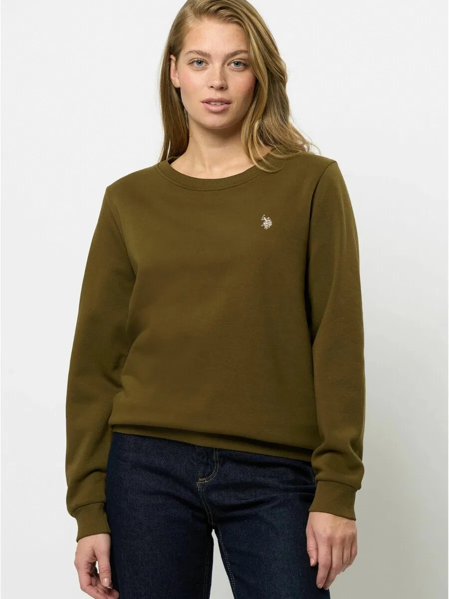 Толстовка U.S. Polo Assn. 'UWHelen' оливкового цвета — фото 3