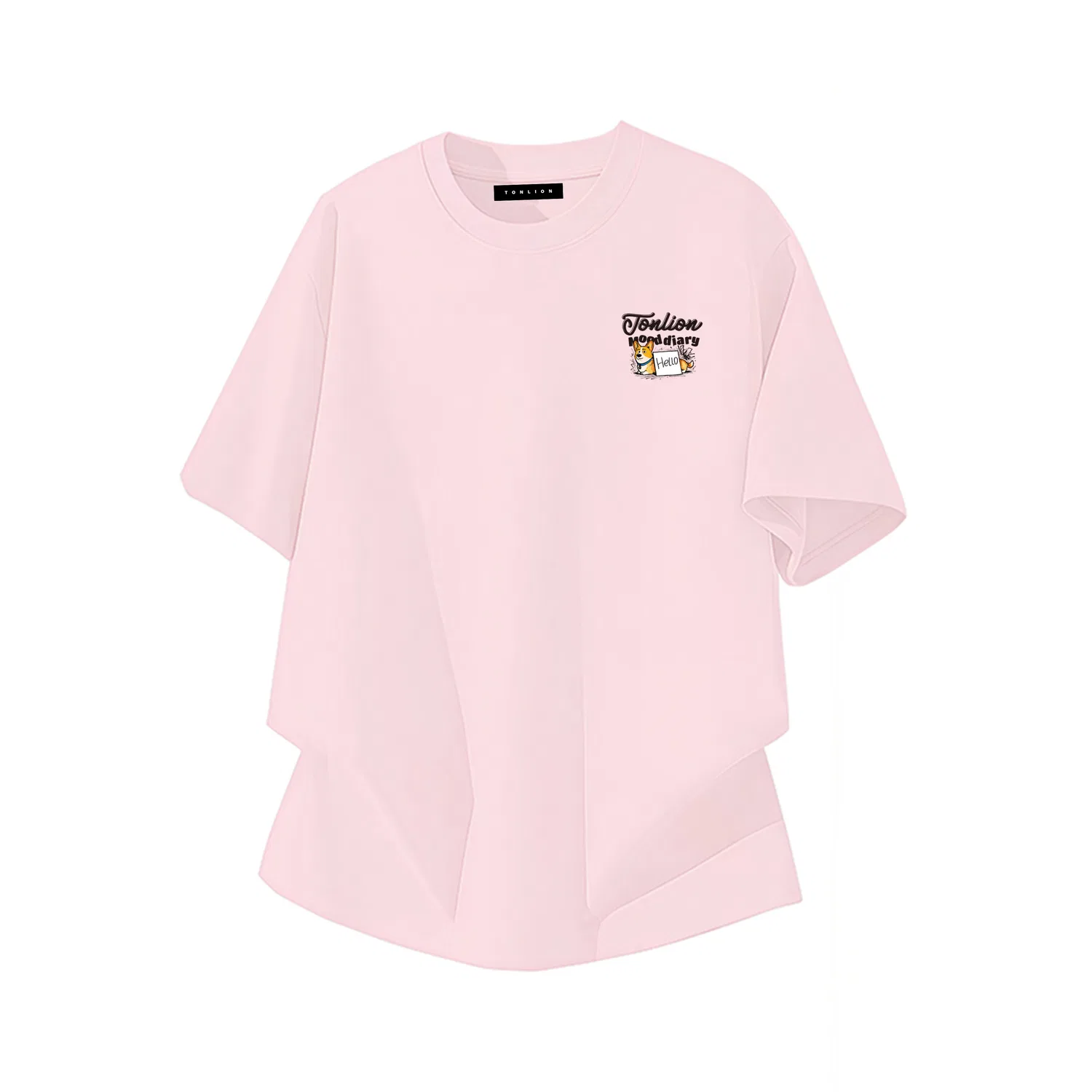 Детская футболка хлопковая с коротким рукавом Tonlion, Pink